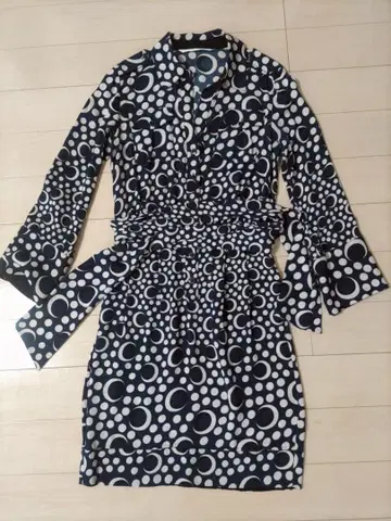 패턴 실크 셔츠 원피스 사이즈 0