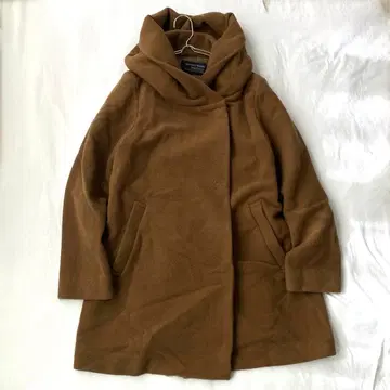 어반 리서치 도어스 후드 부착 코트 더블 버튼 A 라인 울 혼방 F