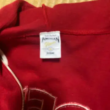 SCENE 후드 부착 맨투맨 M 빨간색