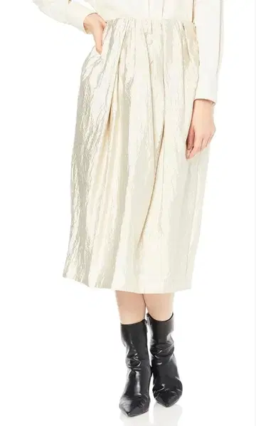 미라 오웬 랜덤 턱 코쿤 마테리얼 스커트