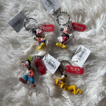 디즈니 캐릭터 키링 세트 피규어 레트로