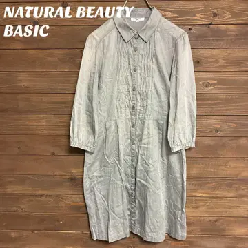 내추럴 뷰티 베이직 그레이 셔츠 원피스 L
