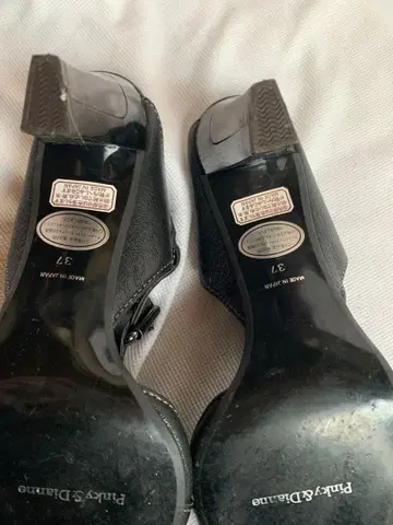 브라운 가죽 하이힐 부츠 24.5 사이즈