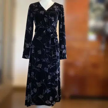 DIANE VON FURSTENBERG 꽃무늬 롱 랩 드레스 벨로아