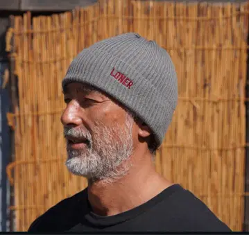 그레이 LONER 니트 모자