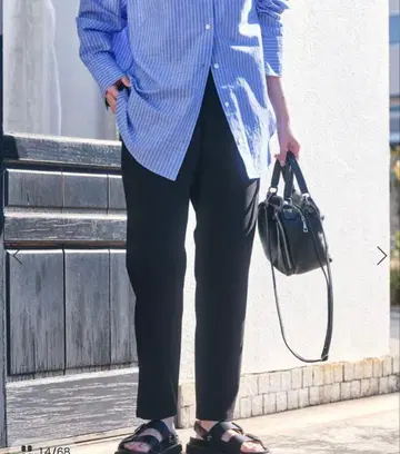 새상품급 JOURNAL STANDARD 울라이크 스트레치 팬츠 블랙