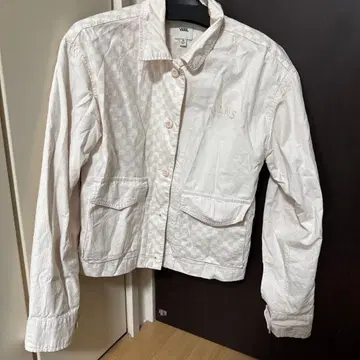 VANS 페일 핑크 체크 무늬 자켓 셔츠