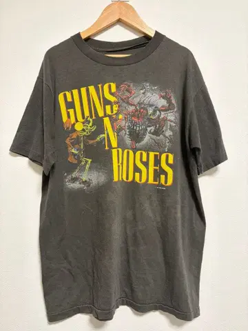 [초레어 당시 오리지널] Guns N' Roses 발금 아트 셔츠