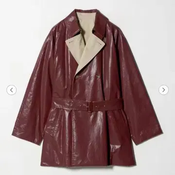 새상품 6(ROKU) 코팅 리버서블 코트