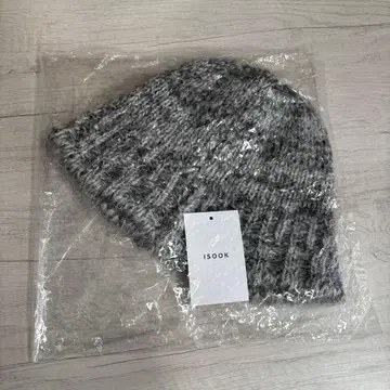 ISOOK 니트 모자 그레이 화이트 블랙 믹스