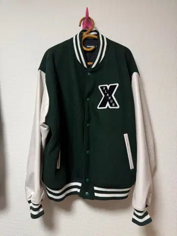 XLARGE 바시티 자켓 다크 그린 XL