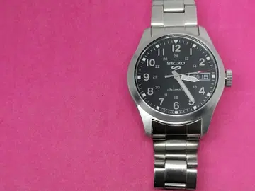 세이코 파이브 자동 와인딩 손목시계 블랙 Seiko 5 Automatic