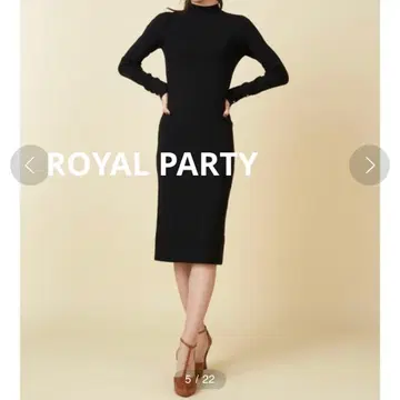 ROYAL PARTY 타이트 블랙 니트 원피스