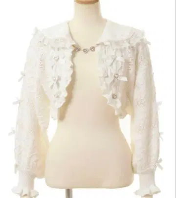 LIZLISA 크롭 시스루 세일러 가디건