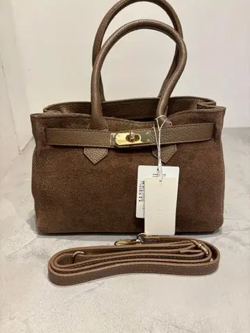 AULENTTI 2WAY 스웨이드 가죽 핸드백 토프 택 포함 새상품