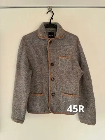 [ 45R ] 쉘랜드 트위드 니트 티롤리안 자켓