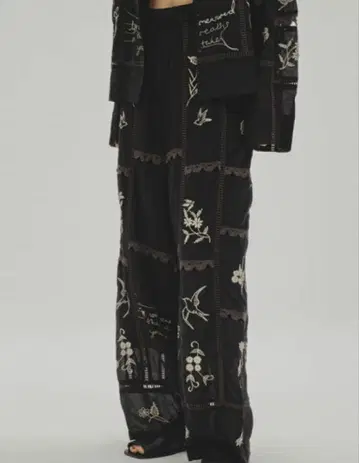 todayful Embroidery Patchwork Trousers