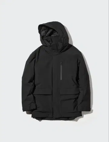 유니클로 하이브리드 다운 자켓 L size 블랙