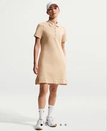 여성용 베이지 폴로 셔츠 원피스 NIKE 나이키