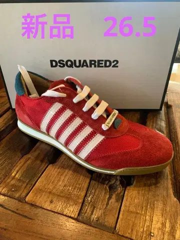 DSQUARED2 레드 스트라이프 스니커즈