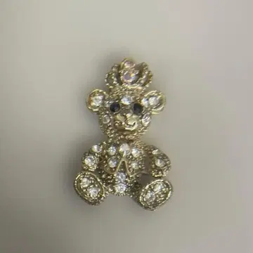 곰 모양 크리스탈 스톤 목걸이 참