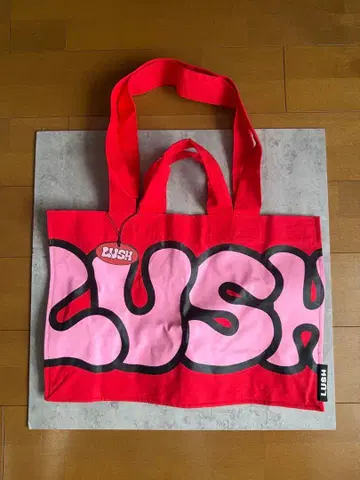 [ 미사용 새상품 ] LUSH 로고 에코백 빅 사이즈
