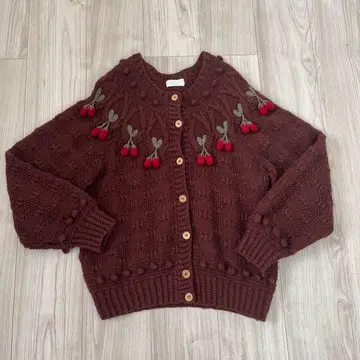 딸기 딸기 가디건 구제 의류 모리걸