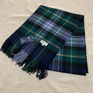 존스톤즈 캐시미어 대형 스톨 그레이/블랙 머플러