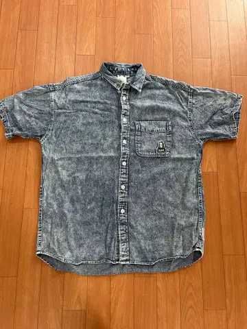 xgirl 데님 반팔 셔츠