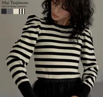 [ 새상품급 ] RE:EDIT 리디 숄더턱 퍼프 슬리브 크루넥 니트