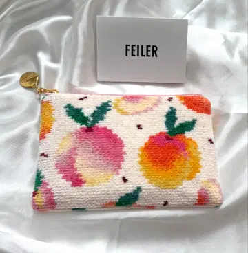 정품 FEILER 래브러리 페이러 피치 도트 티슈 파우치