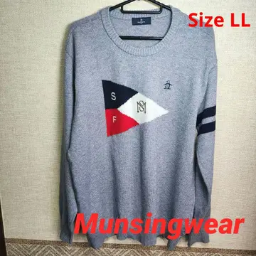 [ 새상품급 ] 먼싱웨어 골프 스웨터 플래그 디자인 LL 사이즈