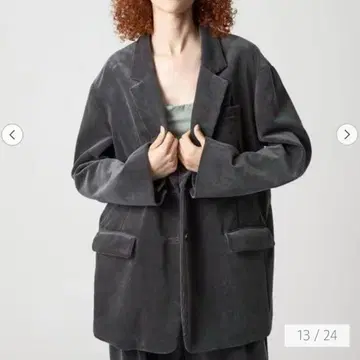 새상품 6(ROKU) 코튼 코듀로이 빅 자켓 25FW