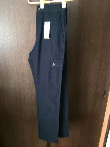블랙 카고 팬츠 슬림 미사용 택 포함