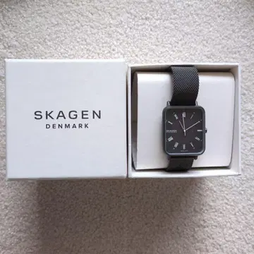 [ 박스 있음 새상품급 ] SKAGEN 블랙 손목시계(솔라)