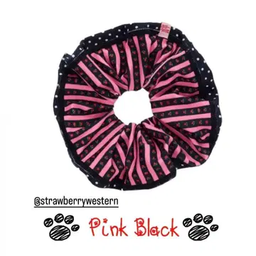 strawberrywestern 스크런치 핑크&블랙