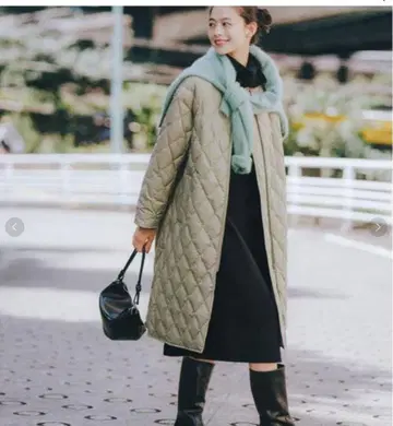 그린 라벨 다운 리버서블 퀼트 코트 퀼팅 -발수-