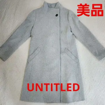 새상품급 울 캐시미어 혼방 UNTITLED 롱 코트 그레이