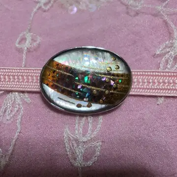 조개 마키에 오비 고정 띠 실버 토대