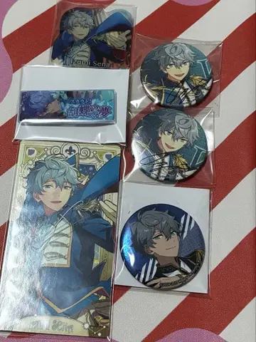 캐릭터 핀 배지 세트 6개와 카드