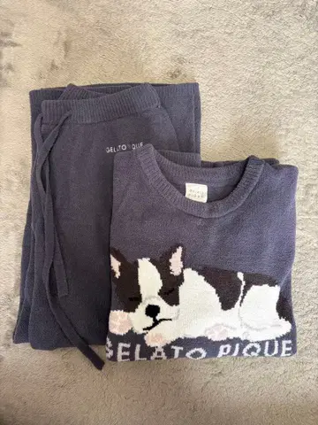 젤라또피케 파자마 불독 긴팔 롱 바지