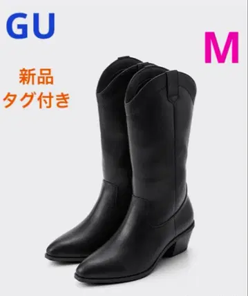 [ 새상품 택 포함 ] GU 웨스턴 부츠 블랙 M