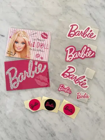 바비 로고 스티커 엽서 씰 세트 Barbie 씰