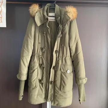 SLY 퍼 포함 올리브 모즈 코트