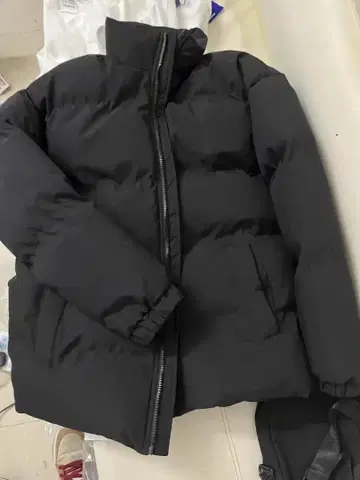 블랙 다운 자켓 XL