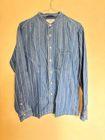 ikka 스트라이프 데님 긴팔 셔츠