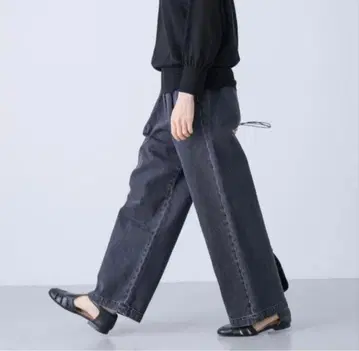 [ 카구레 ] 페이드 데님 이지 팬츠 블랙