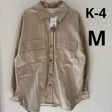 K-4 새상품 에피미에피미 가죽 자켓 속기모 베이지 M