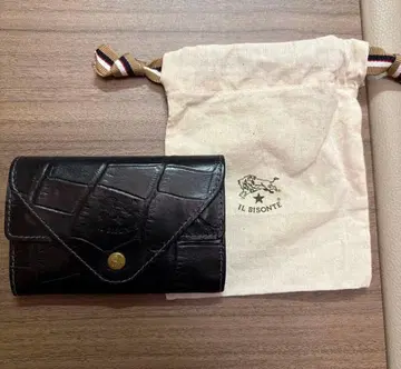 IL BISONTE 악어 엠보싱 카드 케이스 명함지갑 레어템!