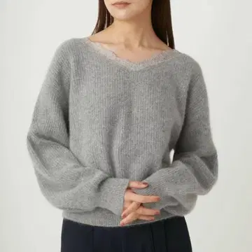 fray i.d 레이스 트리밍 라쿤 풀오버